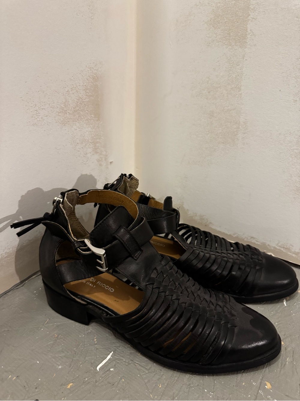 Christian Di Ricci Woven Leather Sandals